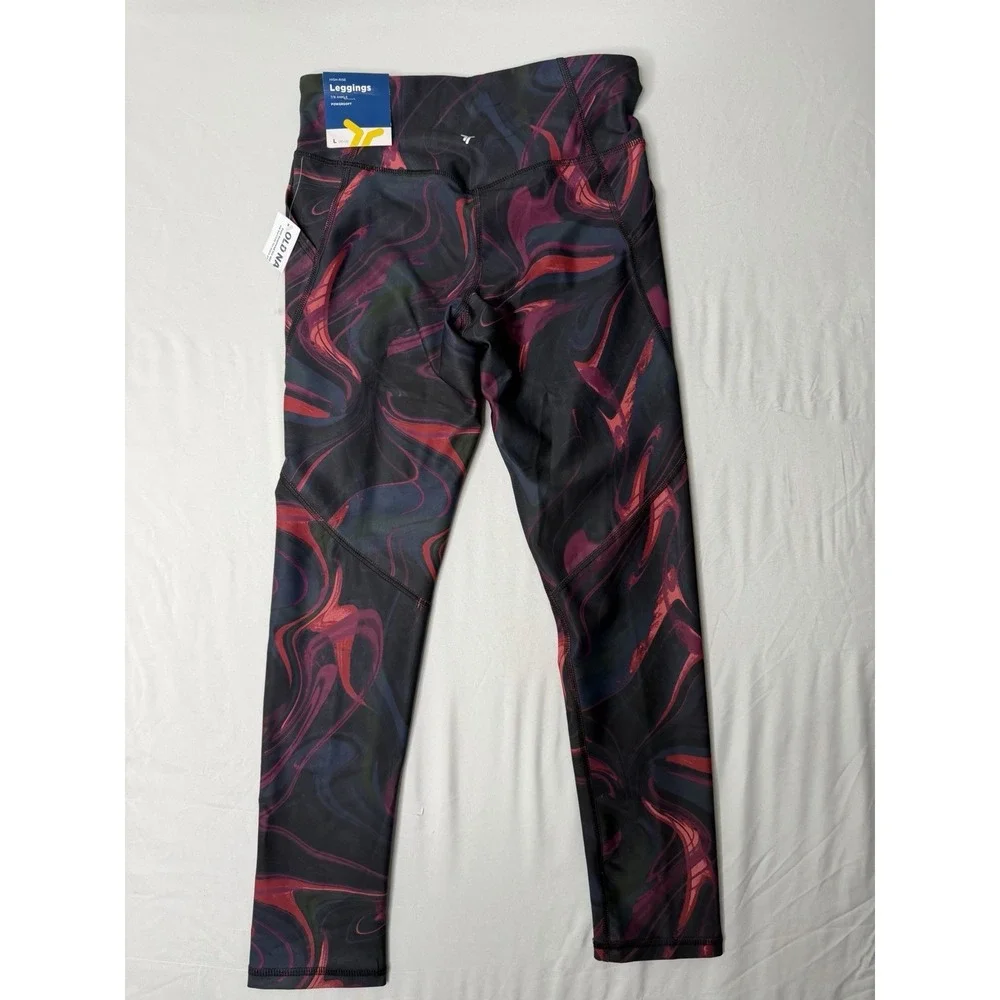 Old Navy Active Girls 2 Piece Activewear Set Size L (10-12) Marble Print NWT